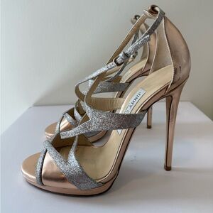 Jimmy Choo Glitter Sandals Size 38 #Lux-SH-1